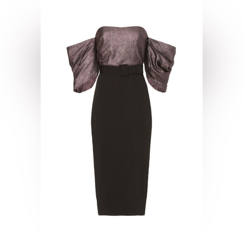 Badgley Mischka
Metallic Off Shoulder Dress GUC size 6